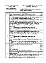 Đáp án đề thi tuyển sinh vào Lớp 10 THPT chuyên môn Địa lý - Năm học 2019-2020 - Sở giáo dục và đào tạo Quảng Nam